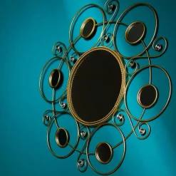 Designer Spiegel aus Metall in Gold - Vurian^Wohnen Outlet