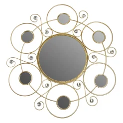 Designer Spiegel aus Metall in Gold - Vurian^Wohnen Outlet