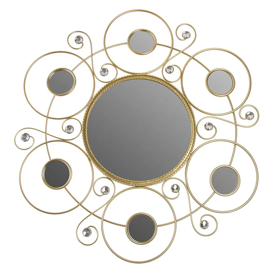 Designer Spiegel aus Metall in Gold - Vurian^Wohnen Outlet