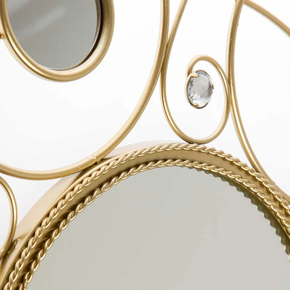 Designer Spiegel aus Metall in Gold - Vurian^Wohnen Outlet