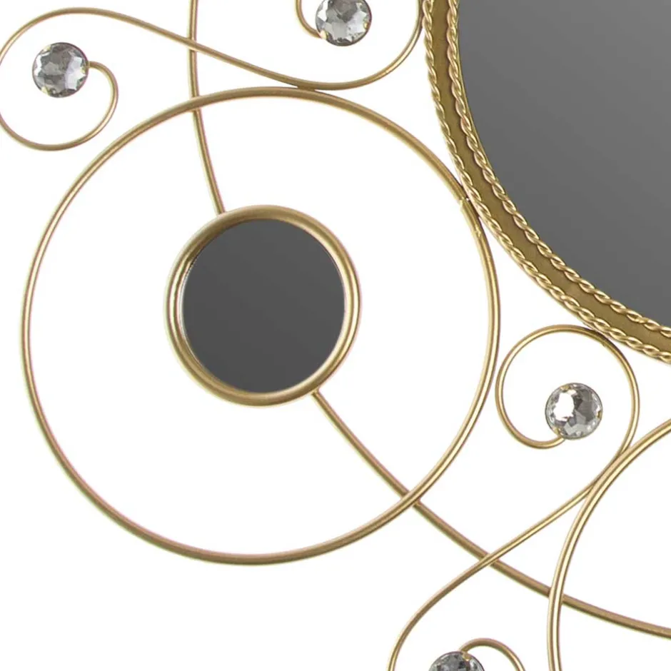 Designer Spiegel aus Metall in Gold - Vurian^Wohnen Outlet