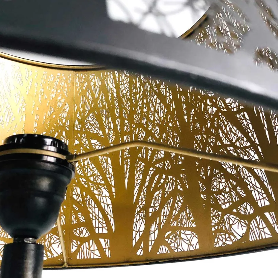 Designer Stehlampe in Schwarz & Messingfarben - Milana^Wohnen Sale