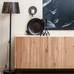 Designer Stehlampe in Schwarz & Messingfarben - Milana^Wohnen Sale