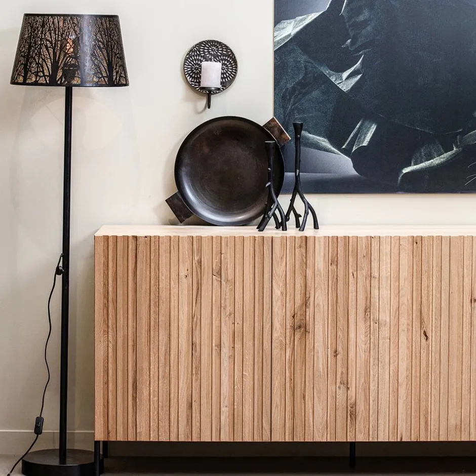 Designer Stehlampe in Schwarz & Messingfarben - Milana^Wohnen Sale