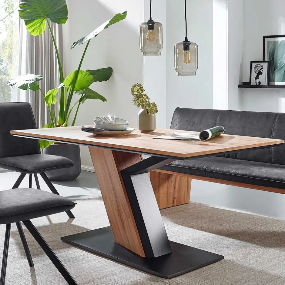 Wohnen Designer Säulentisch in Wildeiche NB - Craig