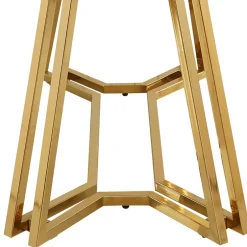 Wohnen Designer Tisch mit Glasplatte in Marmor Optik - Mooney