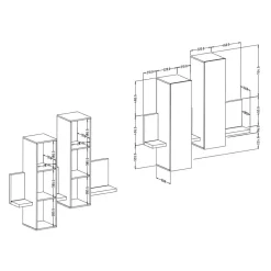 Designer TV Anbauwand in Betonoptik - Venatio (dreiteilig)^Wohnen Hot