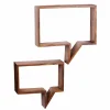 Wohnen Designer Wandregal Set Hoslo aus Massivholz Sheesham (zweiteilig)