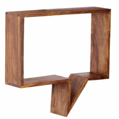 Wohnen Designer Wandregal Set Hoslo aus Massivholz Sheesham (zweiteilig)