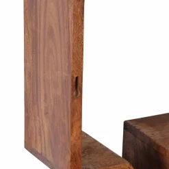 Wohnen Designer Wandregal Set Hoslo aus Massivholz Sheesham (zweiteilig)