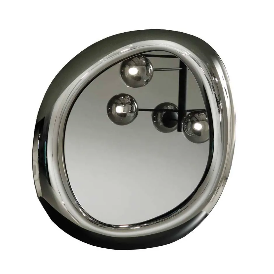 Wohnen Designer Wandspiegel in Rauchgrau - Bostina