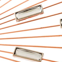 Wohnen Designer Wanduhr in Kupfer mit Acrylglas Steinen - Rodrico