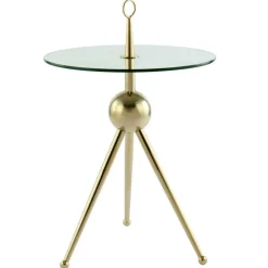 Wohnen Designer-Beistelltisch mit Glasplatte - Tellimo