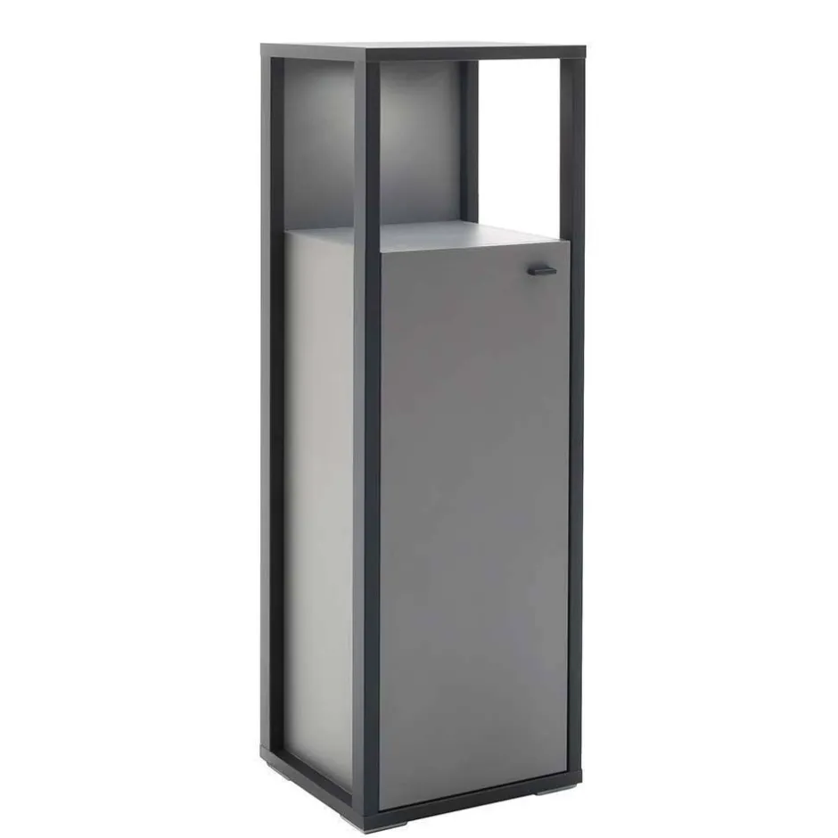 Wohnen Designer-Wohnwand Möbel in Grau - Ridona (dreiteilig)