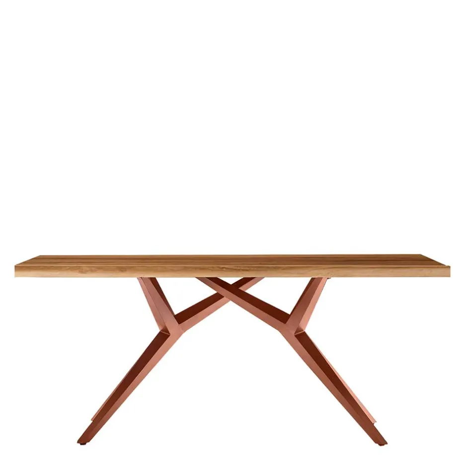 Wohnen Design-Esstisch aus Altholz Teak - Canarie