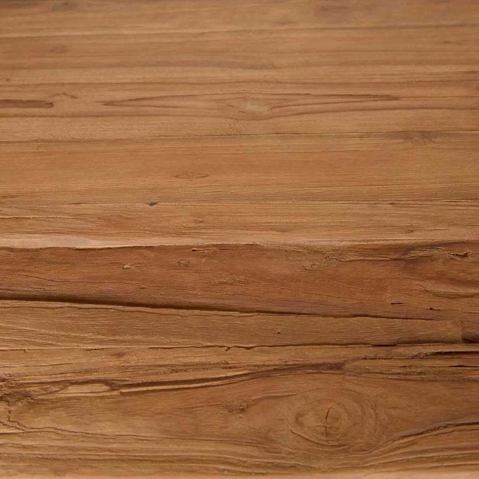 Wohnen Design-Esstisch aus Altholz Teak - Canarie