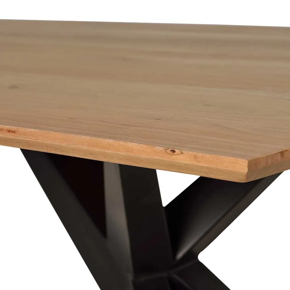 Wohnen Design-Esstisch mit Massivholzplatte Akazie - Annipurk