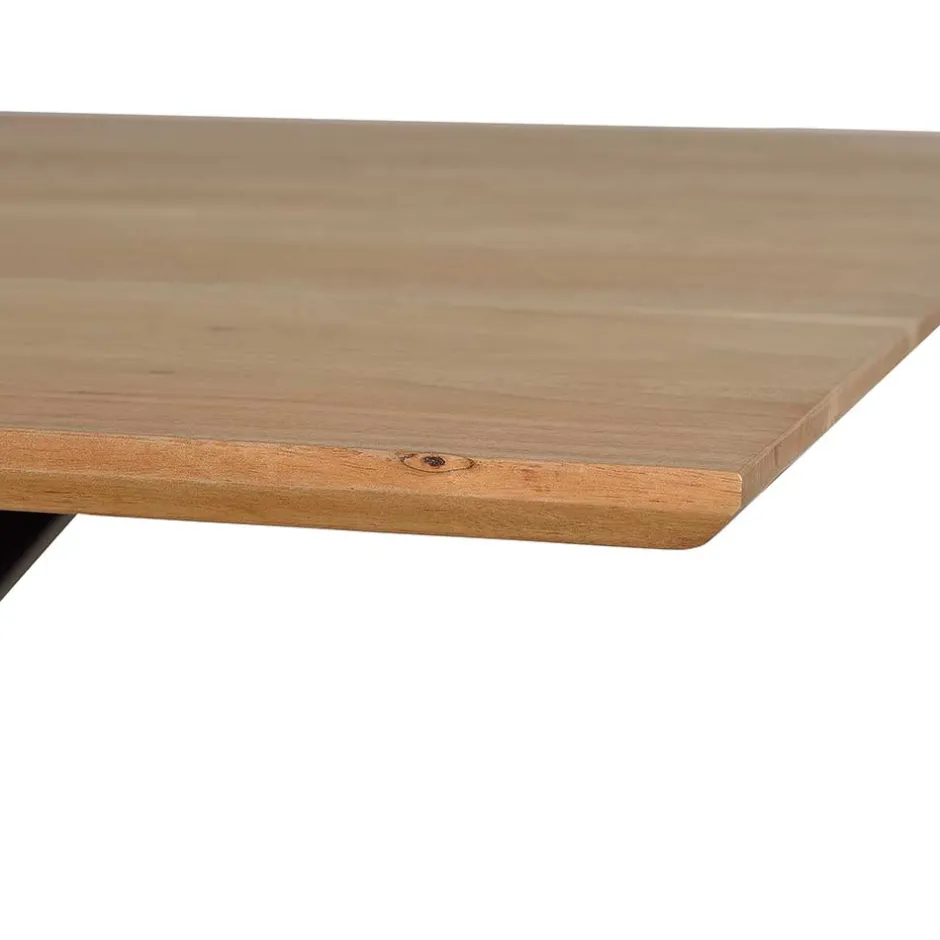 Wohnen Design-Esstisch mit Massivholzplatte Akazie - Annipurk