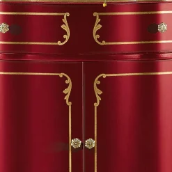 Wohnen Design-Kommode in Rot und Gold - Julya