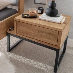 Wohnen Design-Nachttisch aus Wildeiche Massivholz - Sangre