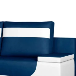 Wohnen Design-Schlafcouch in Dunkelblau und Weiß - Sella
