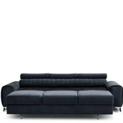 Wohnen Design-Schlafsofa in Blauschwarz Samt - Harvests