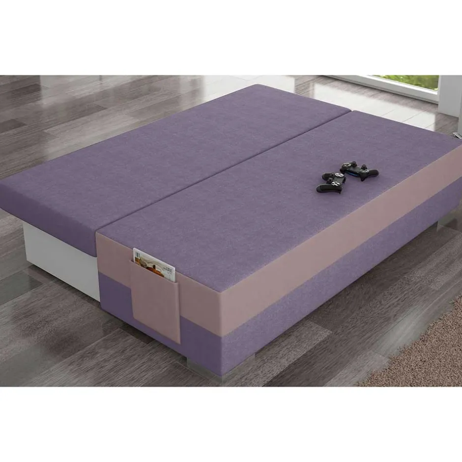 Design-Schlafsofa in Mauve und Altrosa - Mamboria^Wohnen New