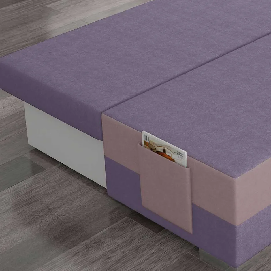 Design-Schlafsofa in Mauve und Altrosa - Mamboria^Wohnen New