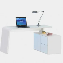 Designschreibtisch Owiconta in Weiß^Wohnen Clearance