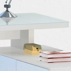 Designschreibtisch Owiconta in Weiß^Wohnen Clearance