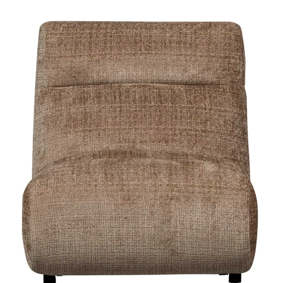 Wohnen Designsessel in Hellbraun Chenille - Glacita