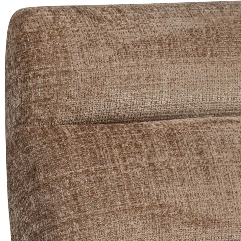 Wohnen Designsessel in Hellbraun Chenille - Glacita