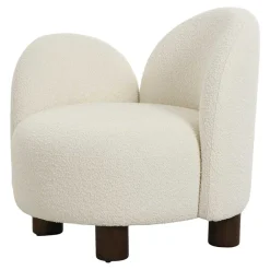 Designsessel mit einer Armlehne in Weiß Boucle - Cisterna^Wohnen Online