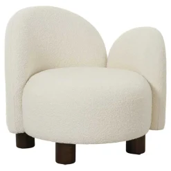 Designsessel mit einer Armlehne in Weiß Boucle - Cisterna^Wohnen Online