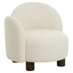 Designsessel mit einer Armlehne in Weiß Boucle - Cisterna^Wohnen Online