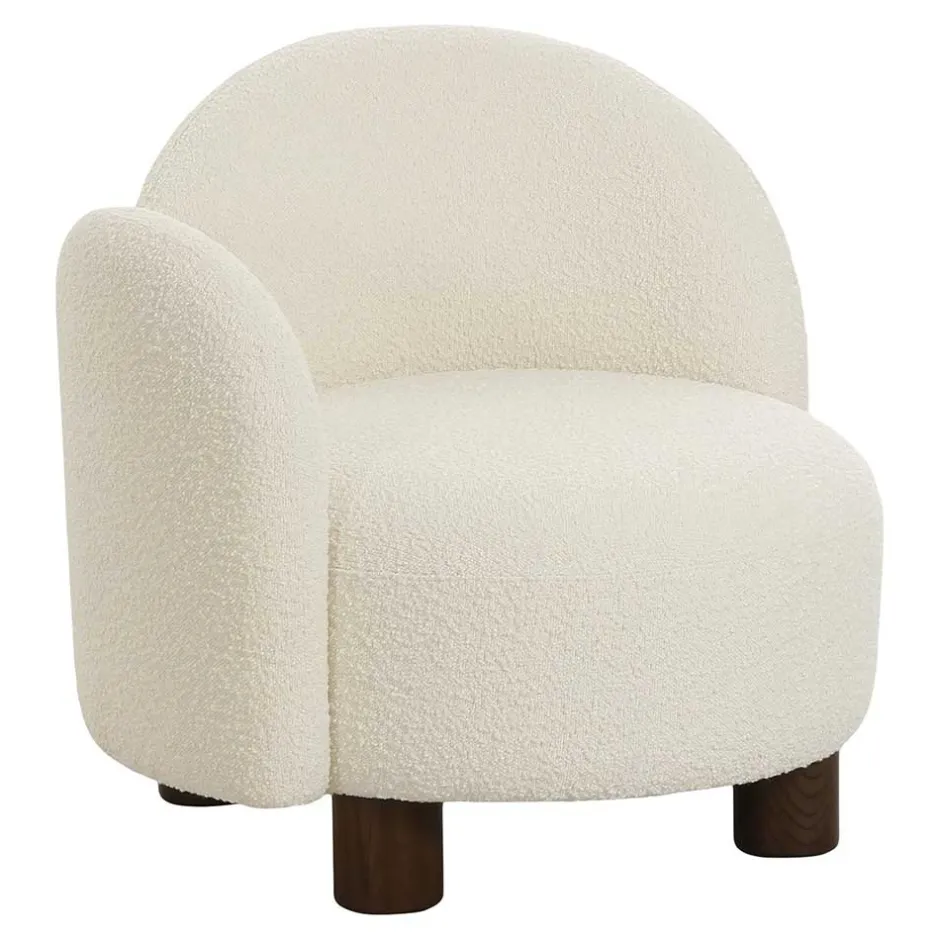 Designsessel mit einer Armlehne in Weiß Boucle - Cisterna^Wohnen Online