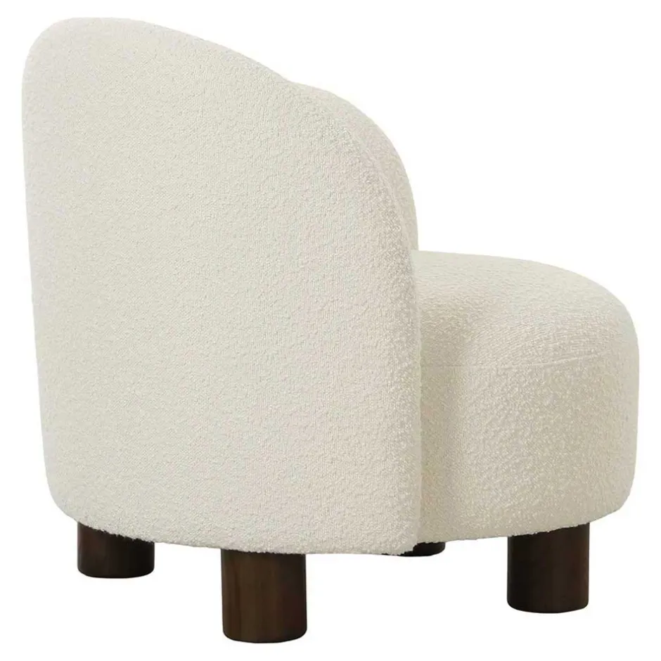 Designsessel mit einer Armlehne in Weiß Boucle - Cisterna^Wohnen Online