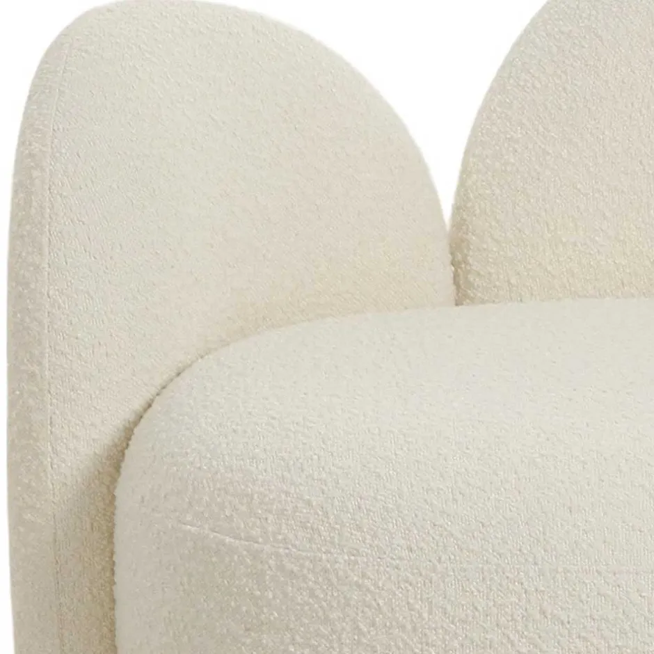 Designsessel mit einer Armlehne in Weiß Boucle - Cisterna^Wohnen Online