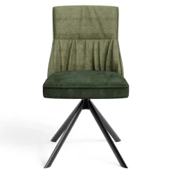 Wohnen Designstuhl in Grün Material Mix - Hollabrunn (2er Set)