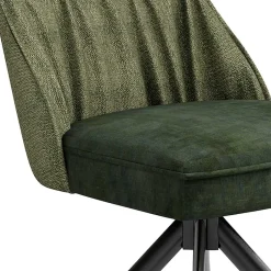 Wohnen Designstuhl in Grün Material Mix - Hollabrunn (2er Set)