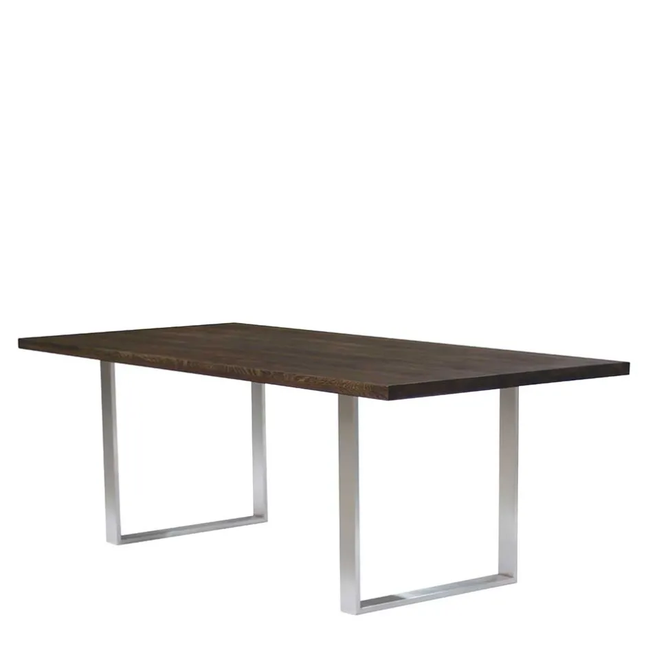 Wohnen Designtisch aus Nussbaum Holz & Edelstahl - Yocha