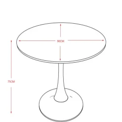Designtisch aus Sinterstein mit Trompetenfuß - Memphis^Wohnen Hot