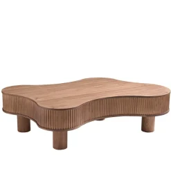 Wohnen Design-Wohnzimmertisch in Walnuss Furnier - Foliage