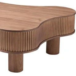 Wohnen Design-Wohnzimmertisch in Walnuss Furnier - Foliage