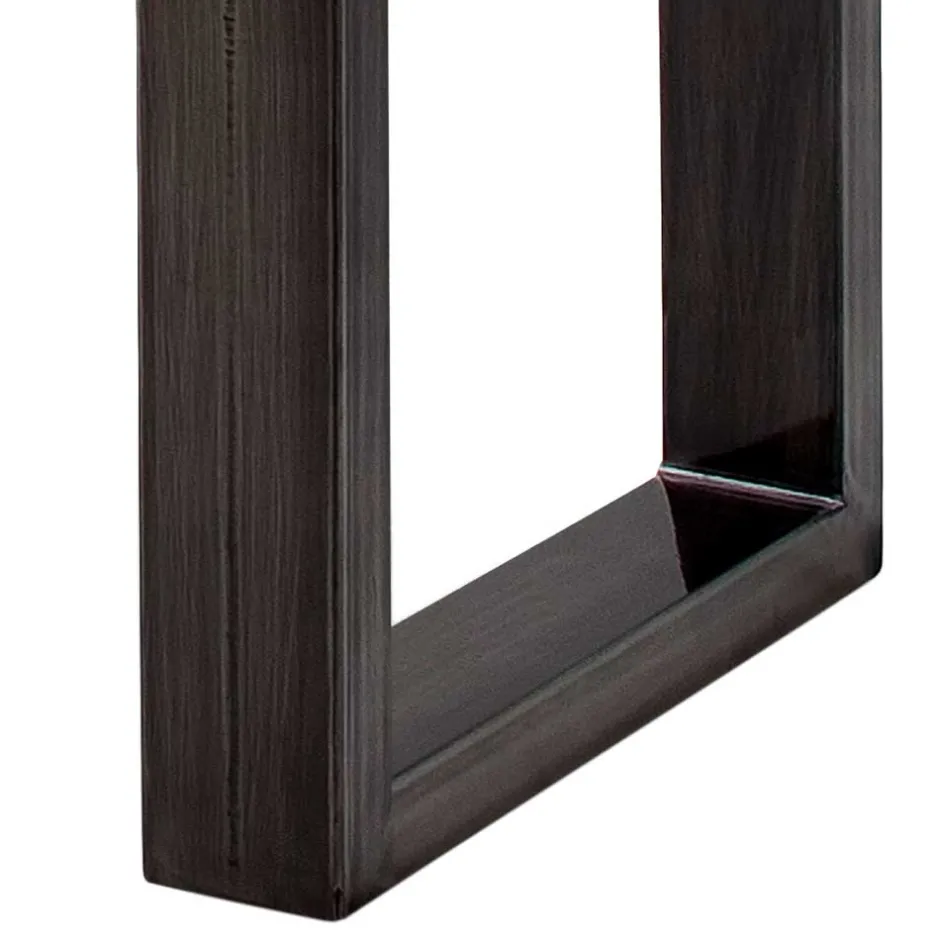 Wohnen Design-Wohnzimmertisch mit grauer Holzplatte - Flaciona