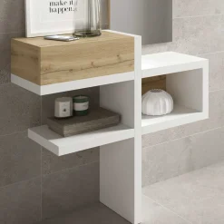 Dielen Möbel & Spiegel in Weiß & Wildeiche - Polaris (zweiteilig)^Wohnen Hot