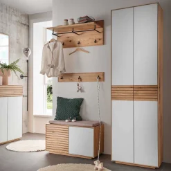 Wohnen Dielenbank aus Asteiche Massivholz - Zonga