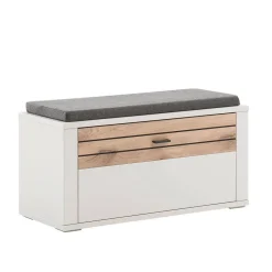 Dielenbank in Lichtgrau mit Wildeiche - Ballina^Wohnen Outlet