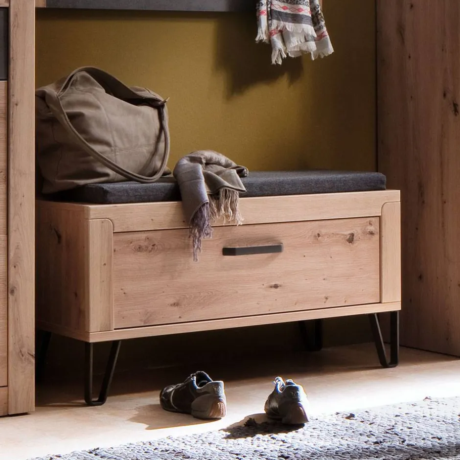 Dielenbank in Wildeiche Optik - Carry^Wohnen Outlet