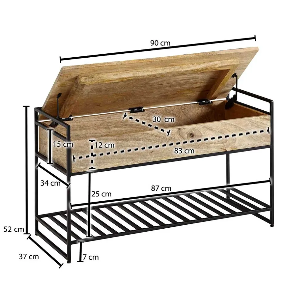 Dielenbank mit Truhe & Schuhablage - Leiria^Wohnen Online
